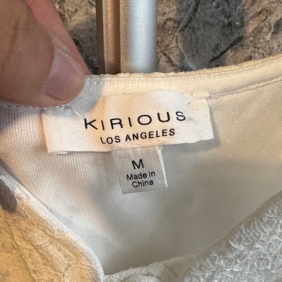 Melodie Cream Lace Tank Top with Tie Front - Picture 2 of 3